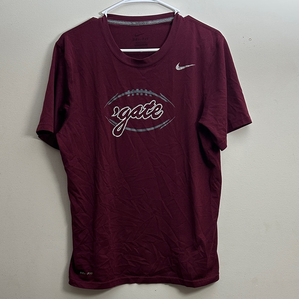 Nike Burgundy Football Graphic Men's Tee